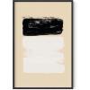 imageHAUS AND HUES Black Abstract Art Poster  Black Abstract Wall Print Geometric Art Abstract Art Decor Mid Century Modern Wall Decor Black Frame 24x36Brushstrokes