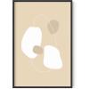 imageHAUS AND HUES Black Abstract Art Poster  Black Abstract Wall Print Geometric Art Abstract Art Decor Mid Century Modern Wall Decor Black Frame 24x36Floating Ovals  Objects