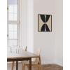 imageHAUS AND HUES Black Abstract Art Poster  Black Abstract Wall Print Geometric Art Abstract Art Decor Mid Century Modern Wall Decor Black Frame 24x36Half Circles
