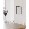 imageHAUS AND HUES Black Abstract Art Poster  Black Abstract Wall Print Geometric Art Abstract Art Decor Mid Century Modern Wall Decor Black Frame 24x36Lines on Lines