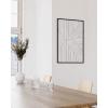 imageHAUS AND HUES Black Abstract Art Poster  Black Abstract Wall Print Geometric Art Abstract Art Decor Mid Century Modern Wall Decor Black Frame 24x36Lines on Lines