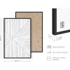 imageHAUS AND HUES Black Abstract Art Poster  Black Abstract Wall Print Geometric Art Abstract Art Decor Mid Century Modern Wall Decor Black Frame 24x36Lines on Lines