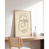 imageHAUS AND HUES Black Abstract Art Poster  Black Abstract Wall Print Geometric Art Abstract Art Decor Mid Century Modern Wall Decor Black Frame 24x36Scribble