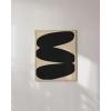 imageHAUS AND HUES Black Abstract Art Poster  Black Abstract Wall Print Geometric Art Abstract Art Decor Mid Century Modern Wall Decor Black Frame 24x36Stacked Ovals