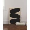 imageHAUS AND HUES Black Abstract Art Poster  Black Abstract Wall Print Geometric Art Abstract Art Decor Mid Century Modern Wall Decor Black Frame 24x36Stacked Ovals