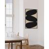 imageHAUS AND HUES Black Abstract Art Poster  Black Abstract Wall Print Geometric Art Abstract Art Decor Mid Century Modern Wall Decor Black Frame 24x36Stacked Ovals