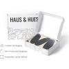 imageHAUS AND HUES Black Abstract Art Poster  Black Abstract Wall Print Geometric Art Abstract Art Decor Mid Century Modern Wall Decor Black Frame 24x36Stacked Ovals