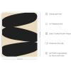 imageHAUS AND HUES Black Abstract Art Poster  Black Abstract Wall Print Geometric Art Abstract Art Decor Mid Century Modern Wall Decor Black Frame 24x36Stacked Ovals
