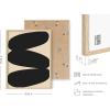imageHAUS AND HUES Black Abstract Art Poster  Black Abstract Wall Print Geometric Art Abstract Art Decor Mid Century Modern Wall Decor Black Frame 24x36Stacked Ovals