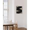 imageHAUS AND HUES Black Abstract Art Poster  Black Abstract Wall Print Geometric Art Abstract Art Decor Mid Century Modern Wall Decor Black Frame 24x36Stacked Ovals