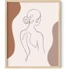 imageHAUS AND HUES Minimalist Wall Art  Abstract Poster Line Art Drawing Poster Sketch Wall Art Minimalist Women Wall Decor Abstract Wall Art Abstract Girl Line Art Black Frame 12x16Colored Woman