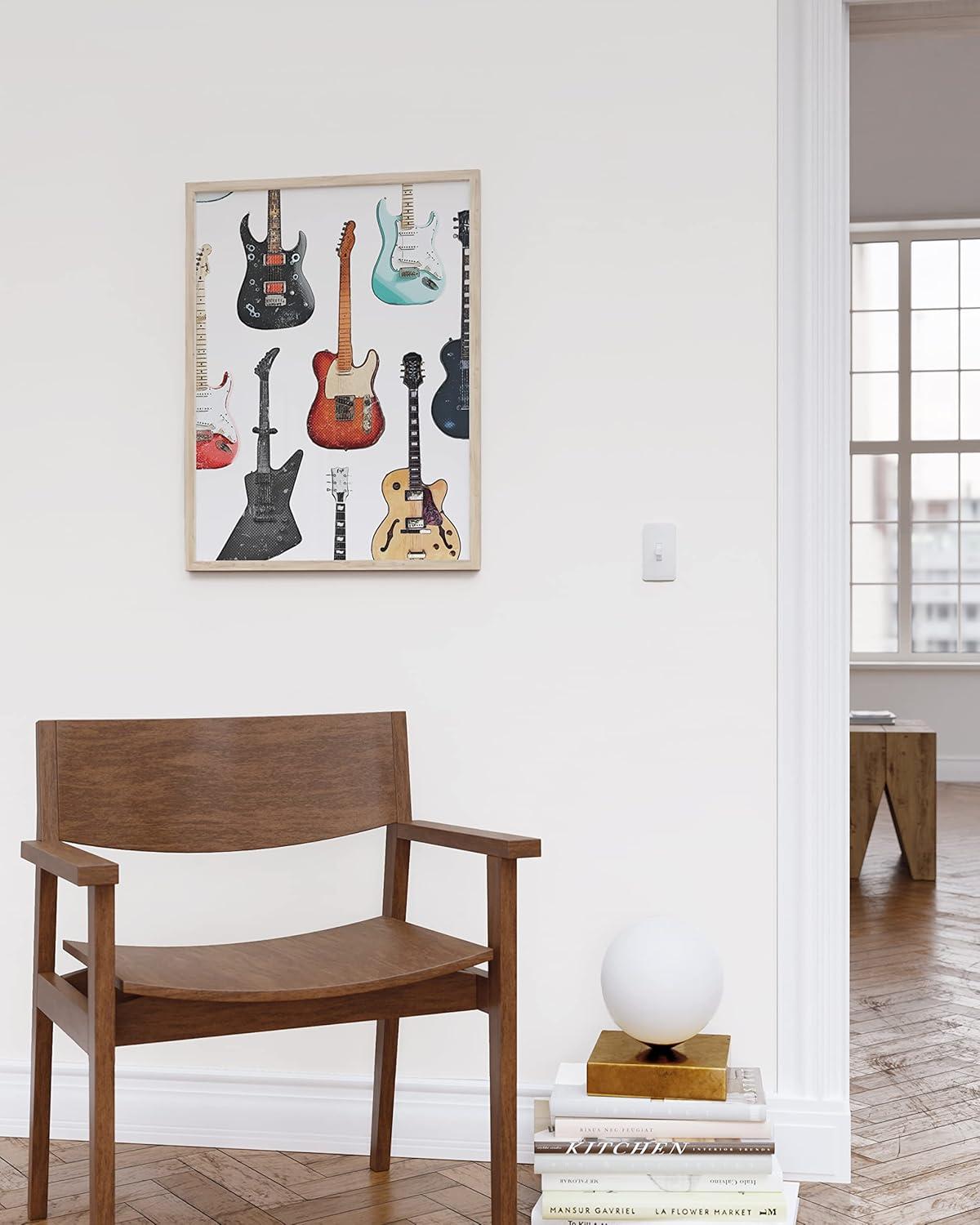 imageHAUS AND HUES Honey Bee Decor Garden Wall Art  Insect Poster Vintage Floral Posters and Prints Flower Poster Vintage Botanical Prints Black Frame 16x20Electric Guitar