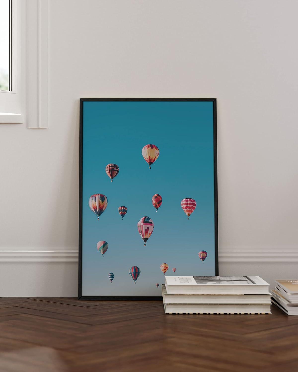 imageHAUS AND HUES Surfing Poster Beach Room Decor  Surfer Poster Art Prints Surfer Wall Art Wall Decor Vintage Beach Posters Surfer Print Beige Frame 16x20Hot Air Balloons