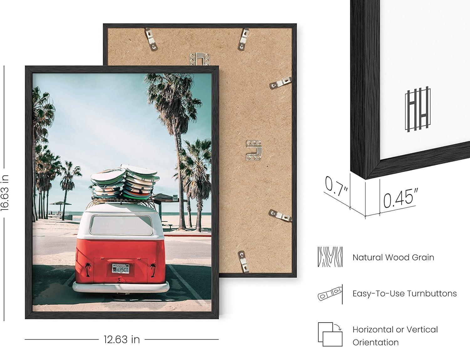 imageHAUS AND HUES Surfing Poster Beach Room Decor  Surfer Poster Art Prints Surfer Wall Art Wall Decor Vintage Beach Posters Surfer Print Beige Frame 16x20Red Surf Van