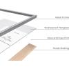 imageHAUS AND HUES 12x16 Silver Metal Picture Frames  Set of 4 Picture Frame Sets for Wall Collage Picture Frames 12x16 Set of 4 Paper Sized Picture Frame Silver Frames Bulk Silver Aluminum Frames