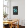 imageHAUS AND HUES Honey Bee Decor Garden Wall Art  Insect Poster Vintage Floral Posters and Prints Flower Poster Vintage Botanical Prints Black Frame 16x20Neon Dog