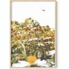 imageHAUS AND HUES Honey Bee Decor Garden Wall Art  Insect Poster Vintage Floral Posters and Prints Flower Poster Vintage Botanical Prints Black Frame 16x20Flowers and Bees