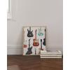 imageHAUS AND HUES Honey Bee Decor Garden Wall Art  Insect Poster Vintage Floral Posters and Prints Flower Poster Vintage Botanical Prints Black Frame 16x20Electric Guitar
