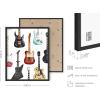 imageHAUS AND HUES Honey Bee Decor Garden Wall Art  Insect Poster Vintage Floral Posters and Prints Flower Poster Vintage Botanical Prints Black Frame 16x20Electric Guitar