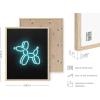 imageHAUS AND HUES Honey Bee Decor Garden Wall Art  Insect Poster Vintage Floral Posters and Prints Flower Poster Vintage Botanical Prints Black Frame 16x20Neon Dog