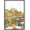 imageHAUS AND HUES Honey Bee Decor Garden Wall Art  Insect Poster Vintage Floral Posters and Prints Flower Poster Vintage Botanical Prints Black Frame 16x20Flowers and Bees