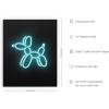 imageHAUS AND HUES Honey Bee Decor Garden Wall Art  Insect Poster Vintage Floral Posters and Prints Flower Poster Vintage Botanical Prints Black Frame 16x20Neon Dog