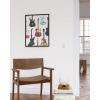 imageHAUS AND HUES Honey Bee Decor Garden Wall Art  Insect Poster Vintage Floral Posters and Prints Flower Poster Vintage Botanical Prints Black Frame 16x20Electric Guitar