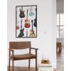 imageHAUS AND HUES Honey Bee Decor Garden Wall Art  Insect Poster Vintage Floral Posters and Prints Flower Poster Vintage Botanical Prints Black Frame 16x20Electric Guitar