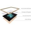 imageHAUS AND HUES Honey Bee Decor Garden Wall Art  Insect Poster Vintage Floral Posters and Prints Flower Poster Vintage Botanical Prints Black Frame 16x20Neon Dog