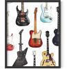 imageHAUS AND HUES Honey Bee Decor Garden Wall Art  Insect Poster Vintage Floral Posters and Prints Flower Poster Vintage Botanical Prints Black Frame 16x20Electric Guitar