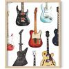 imageHAUS AND HUES Honey Bee Decor Garden Wall Art  Insect Poster Vintage Floral Posters and Prints Flower Poster Vintage Botanical Prints Black Frame 16x20Electric Guitar
