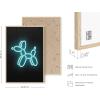 imageHAUS AND HUES Honey Bee Decor Garden Wall Art  Insect Poster Vintage Floral Posters and Prints Flower Poster Vintage Botanical Prints Black Frame 16x20Neon Dog
