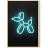 imageHAUS AND HUES Honey Bee Decor Garden Wall Art  Insect Poster Vintage Floral Posters and Prints Flower Poster Vintage Botanical Prints Black Frame 16x20Neon Dog