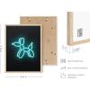 imageHAUS AND HUES Honey Bee Decor Garden Wall Art  Insect Poster Vintage Floral Posters and Prints Flower Poster Vintage Botanical Prints Black Frame 16x20Neon Dog