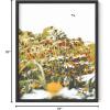 imageHAUS AND HUES Honey Bee Decor Garden Wall Art  Insect Poster Vintage Floral Posters and Prints Flower Poster Vintage Botanical Prints Black Frame 16x20Flowers and Bees