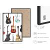 imageHAUS AND HUES Honey Bee Decor Garden Wall Art  Insect Poster Vintage Floral Posters and Prints Flower Poster Vintage Botanical Prints Black Frame 16x20Electric Guitar