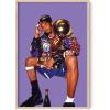 imageHAUS AND HUES Kobe Wall Art  Kobe Bryant Poster Black Mamba Art Basketball Athlete with Trophy Framed Beige 24x36Beige Framed