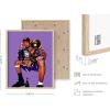 imageHAUS AND HUES Kobe Wall Art  Kobe Bryant Poster Black Mamba Art Basketball Athlete with Trophy Framed Beige 24x36Beige Framed