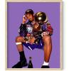 imageHAUS AND HUES Kobe Wall Art  Kobe Bryant Poster Black Mamba Art Basketball Athlete with Trophy Framed Beige 24x36Beige Framed