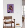 imageHAUS AND HUES Kobe Wall Art  Kobe Bryant Poster Black Mamba Art Basketball Athlete with Trophy Framed Beige 24x36Beige Framed