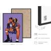 imageHAUS AND HUES Kobe Wall Art  Kobe Bryant Poster Black Mamba Art Basketball Athlete with Trophy Framed Beige 24x36Black Framed