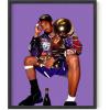 imageHAUS AND HUES Kobe Wall Art  Kobe Bryant Poster Black Mamba Art Basketball Athlete with Trophy Framed Beige 24x36Black Framed
