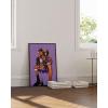 imageHAUS AND HUES Kobe Wall Art  Kobe Bryant Poster Black Mamba Art Basketball Athlete with Trophy Framed Beige 24x36Black Framed