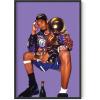 imageHAUS AND HUES Kobe Wall Art  Kobe Bryant Poster Black Mamba Art Basketball Athlete with Trophy Framed Beige 24x36Unframed