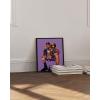 imageHAUS AND HUES Kobe Wall Art  Kobe Bryant Poster Black Mamba Art Basketball Athlete with Trophy Framed Beige 24x36Unframed