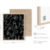 imageHAUS AND HUES Line Art Wall Decor  Woman Silhouette Minimalist Line Art Female Poster Minimalist Art Wall Silhouette Wall Art Female Figure Wall Art Minimalist Posters Black Frame 12x16Black Face Collage
