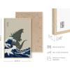 imageHAUS AND HUES Meme Posters  Funny Wall Art for College Dorm Humor Room Decor for Men ampamp Teens Unframed 12x16Great Wave Vs Godzilla