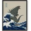 imageHAUS AND HUES Meme Posters  Funny Wall Art for College Dorm Humor Room Decor for Men ampamp Teens Unframed 12x16Great Wave Vs Godzilla