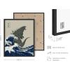 imageHAUS AND HUES Meme Posters  Funny Wall Art for College Dorm Humor Room Decor for Men ampamp Teens Unframed 12x16Great Wave Vs Godzilla