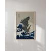 imageHAUS AND HUES Meme Posters  Funny Wall Art for College Dorm Humor Room Decor for Men ampamp Teens Unframed 12x16Great Wave Vs Godzilla
